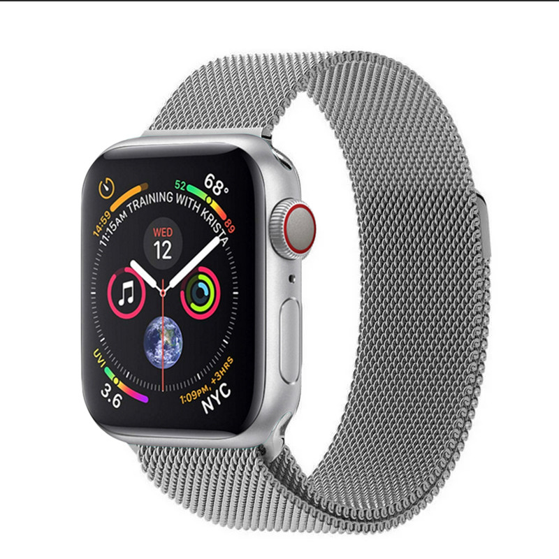 Ремешок For Apple Watch 42mm/44mm/45mm, Magnetic Milanese Loop, Silver