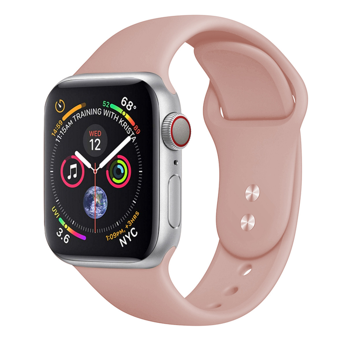 Ремешок For Apple Watch 38mm/40mm/41mm, Silicone, Powder