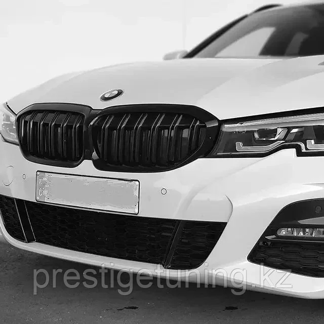 Решетка радиатора на BMW 3 серия (G20) 2018-22 стиль M3 (Черный цвет) - фото 3 - id-p100652909