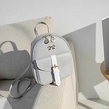 Модный дизайнерский Женский мини рюкзак Многофункциональный Маленький ранец double shoulder bag Цвет Серый