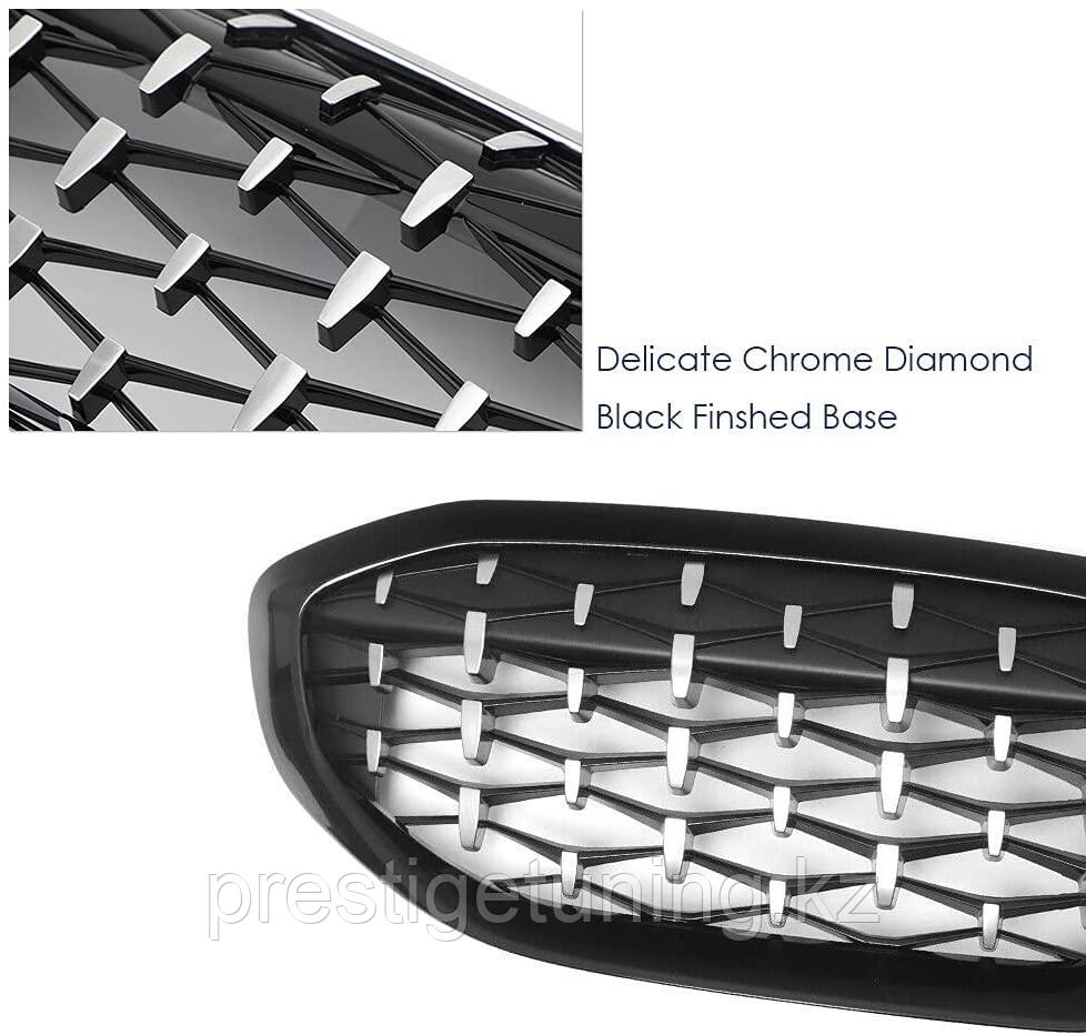 Решетка радиатора на BMW 3 серия (G20) 2018-22 стиль DIAMOND (Черный цвет) - фото 3 - id-p100653007