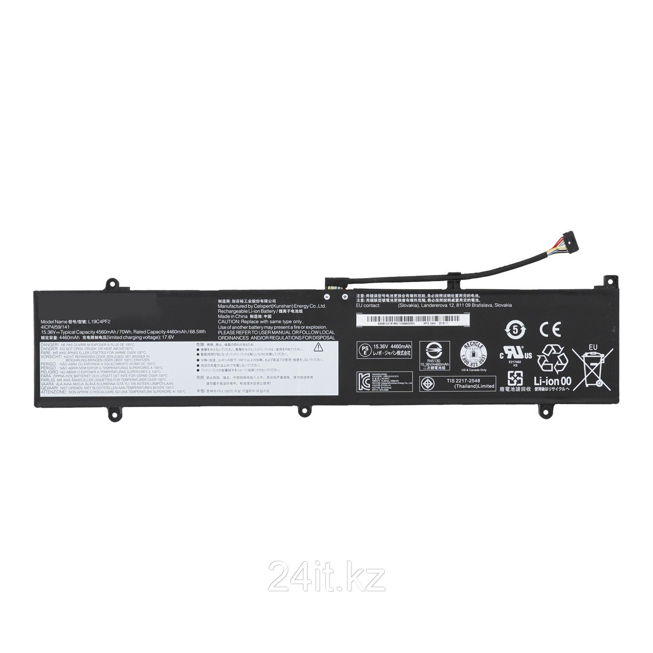 Аккумулятор L19C4PF2 для ноутбука Lenovo 15.36V 70Wh 4560mAh Оригинал