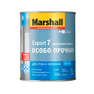 Краска MARSHALL EXPORT-7 / мат латексная краска BC / 0,9л / COL - фото 1 - id-p100654122