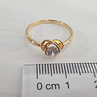 Кольцо из золочёного серебра с фианитом SOKOLOV 93010812 позолота, фото 3