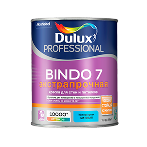 Краска Dulux / Professional BINDO 7 / матовая BW / 1л / COL - фото 1 - id-p100656500