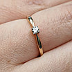 Золотое кольцо с бриллиантами 0.105Сt VS2/L, VG - Cut, фото 8