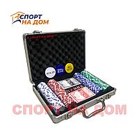 Покерный набор в кейсе 200 фишек+фишки Дилера