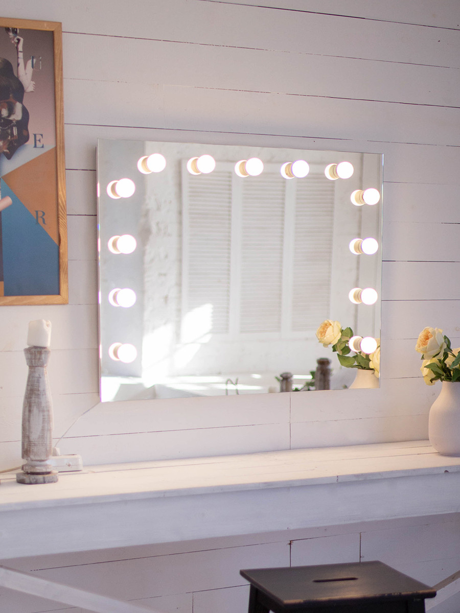 Зеркало Гримерное 900х700 (13 ламп) Континент, фото 1