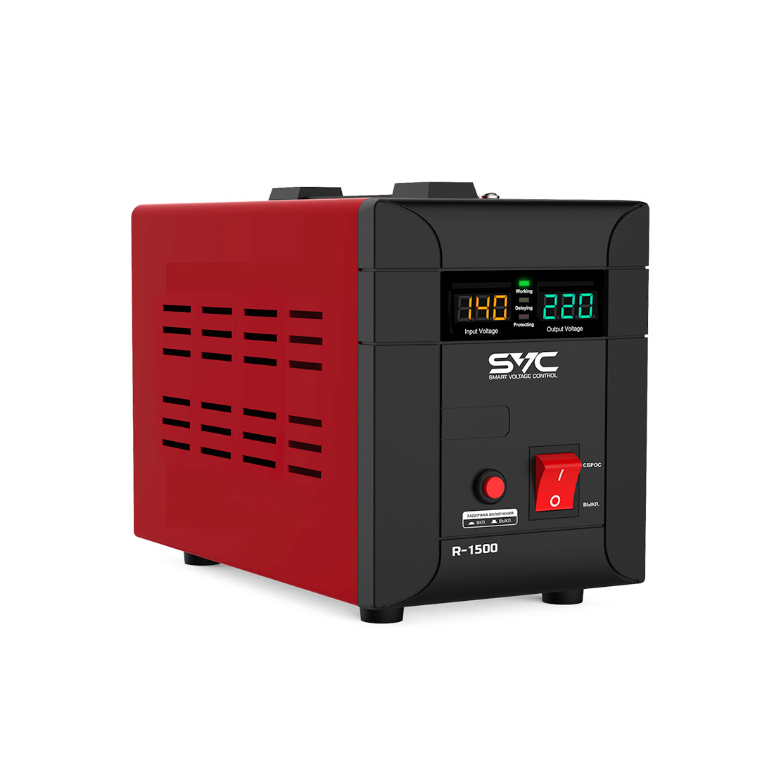 Стабилизатор напряжения SVC R-1500 1500ВА/1500Вт для холодильника, котла и бытовой техники - фото 1 - id-p100665924