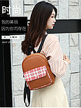Модный Женский рюкзак среднего размера Многофункциональный ранец double shoulder bag Цвет Охара, фото 3