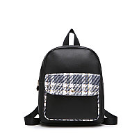 Модный Женский рюкзак среднего размера Многофункциональный ранец double shoulder bag Цвет Черный