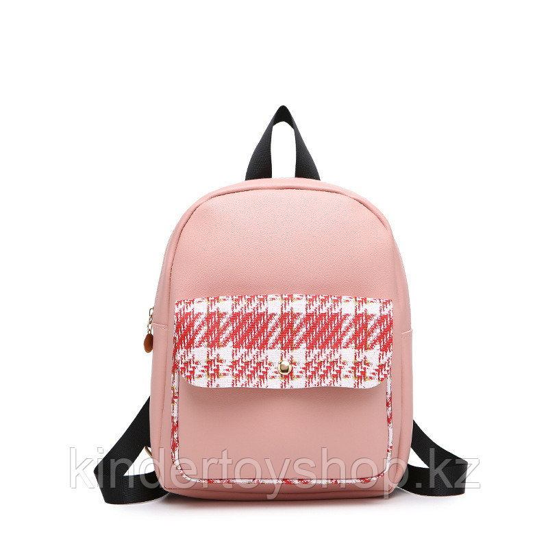 Модный Женский рюкзак среднего размера Многофункциональный ранец double shoulder bag Цвет Розовый
