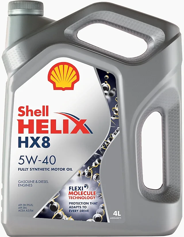 SHELL HELIX HX8 5W-40 SN PLUS A3/B4 СИНТЕТИЧЕСКОЕ 4л