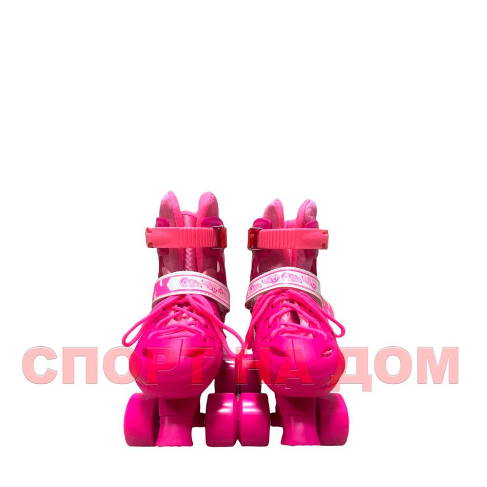Роликовые коньки Квады (розовые,S) - фото 2 - id-p100673031