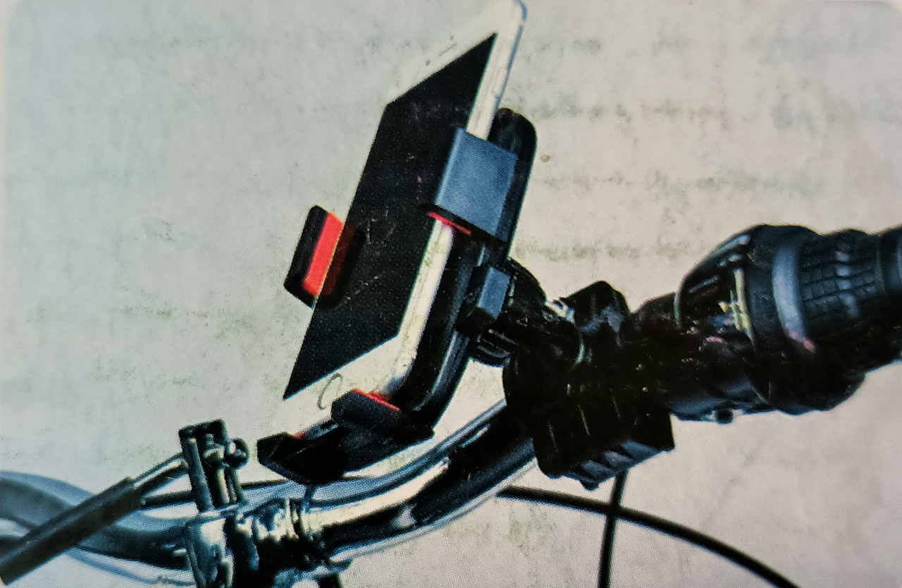 Крепление для телефона на руль велосипеда раздвижное с регулируемым креплением - фото 3 - id-p100503095
