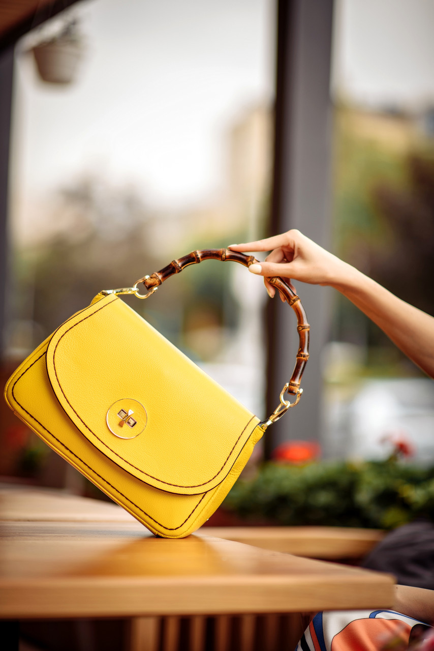 Женская сумка Ollsay / Цвет: Желтый. Состав: Кожа.