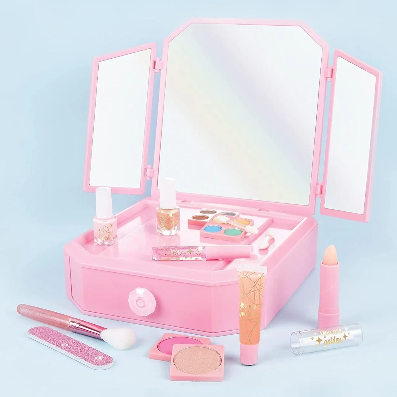Большой набор для макияжа Blush Vanity, с зеркальным туалетным столиком Make it real 2531