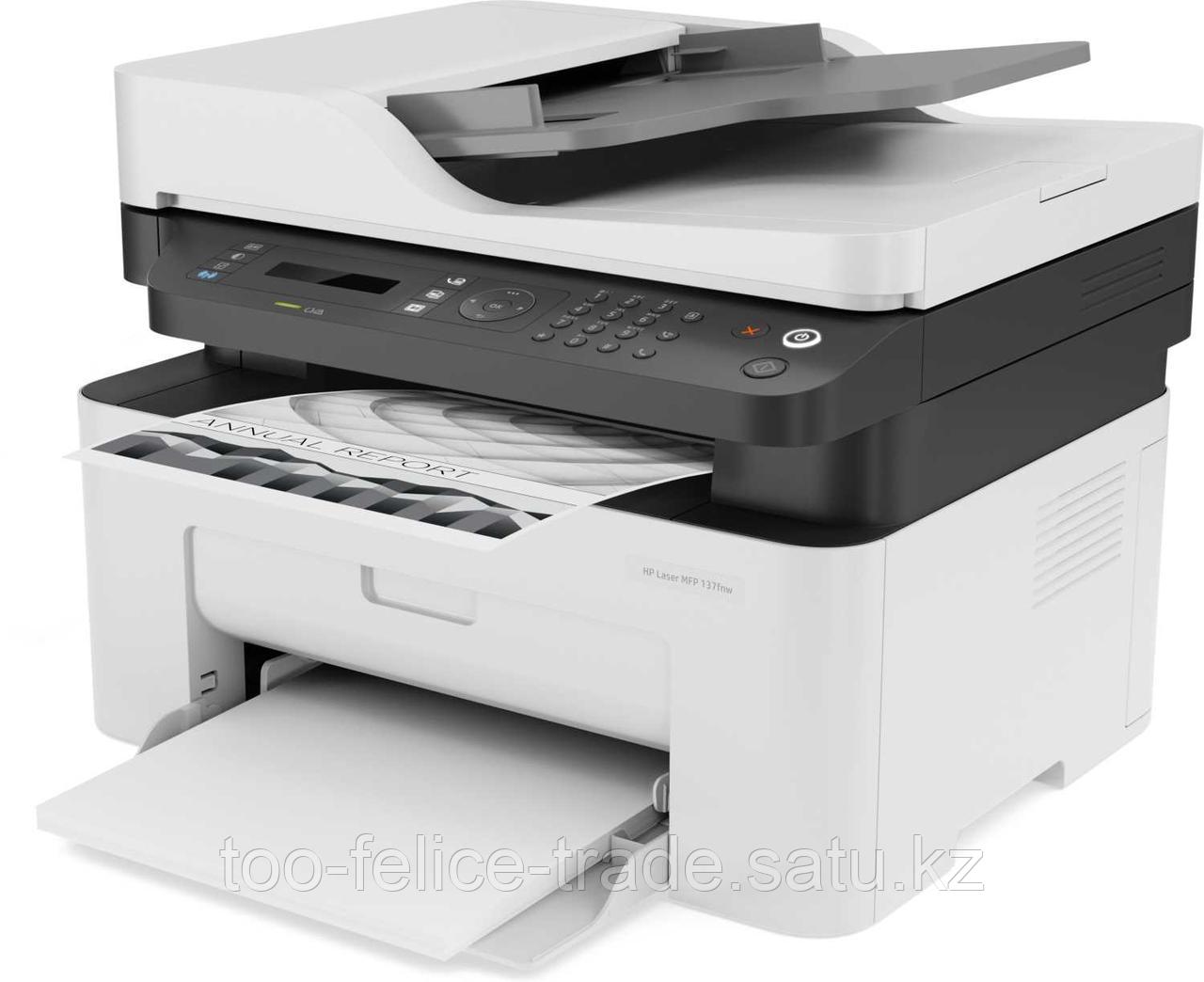 HP 4ZB84A HP Laser MFP 137fnw Printer (A4) - фото 6 - id-p94248949