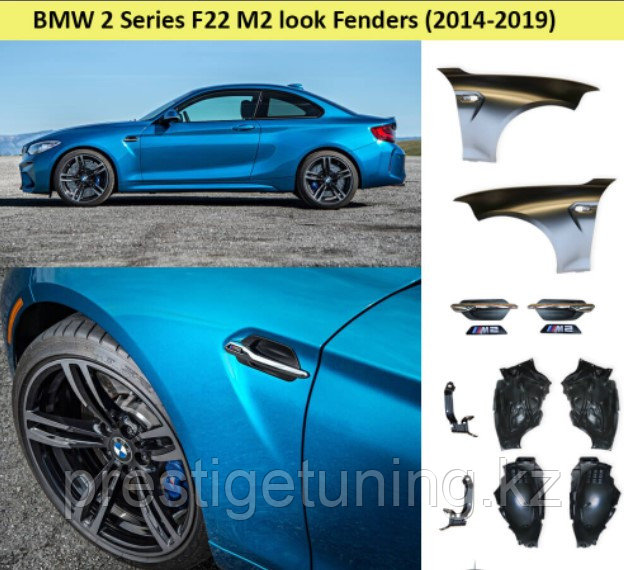 Крылья автомобильные на BMW 2-серия (F22) 2014-17 дизайн M2