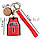 Брелок подвеска на сумку и ключи Bulls красный, фото 2