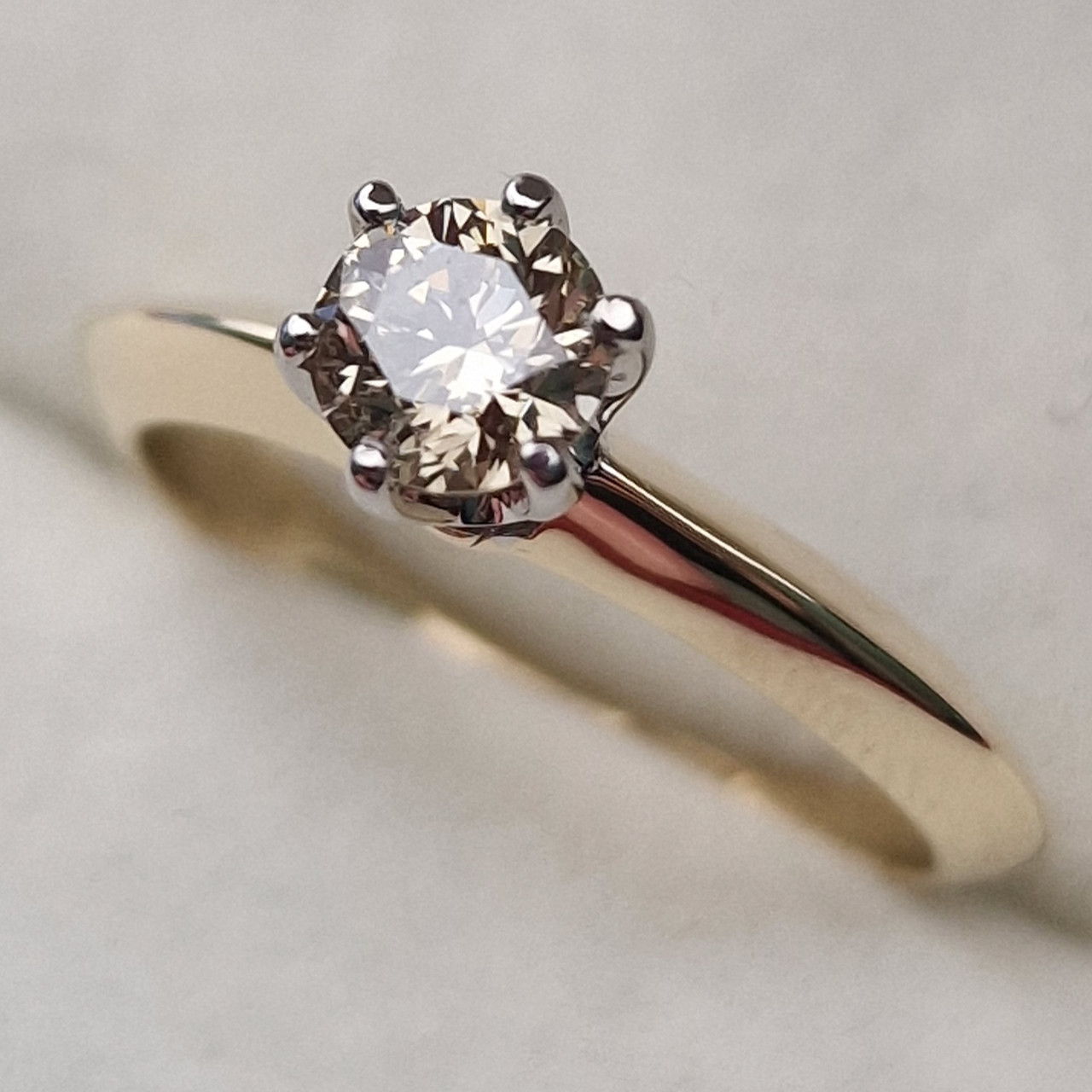 Золотое кольцо с бриллиантом 0,482Сt VVS1/N VG-Cut - фото 7 - id-p100685984