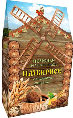 Печенье Дивинка Овсяное ц/з ИМБИРЬ 300г, фото 2