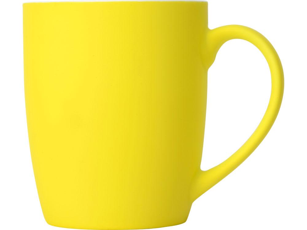 Кружка керамическая с покрытием софт тач желтая - фото 2 - id-p100584386