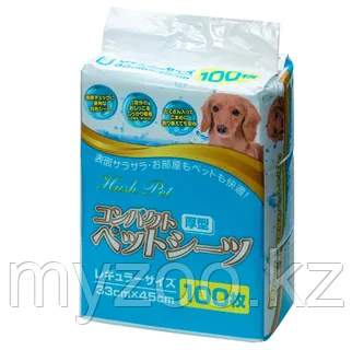 Hush Pet Пеленки для собак одноразовые 33х45см, уп.100шт. (пр-во Япония) - фото 1 - id-p70299719