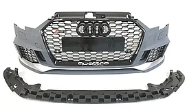 Передний бампер в сборе на Audi A3 (8V) 2016-20 стиль RS3