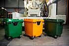 Контейнер для мусора 1100 л ТБО пластиковый, большой бак для мусора с крышкой, мусорный евроконтейнер, фото 5