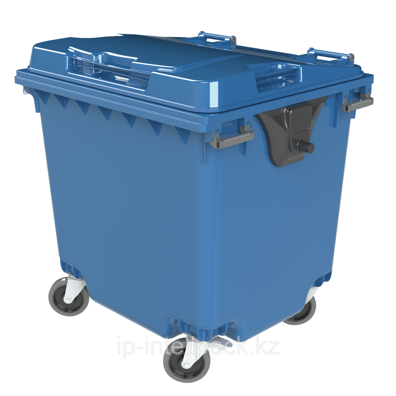 Контейнер для мусора 1100 л ТБО пластиковый, большой бак для мусора с ...