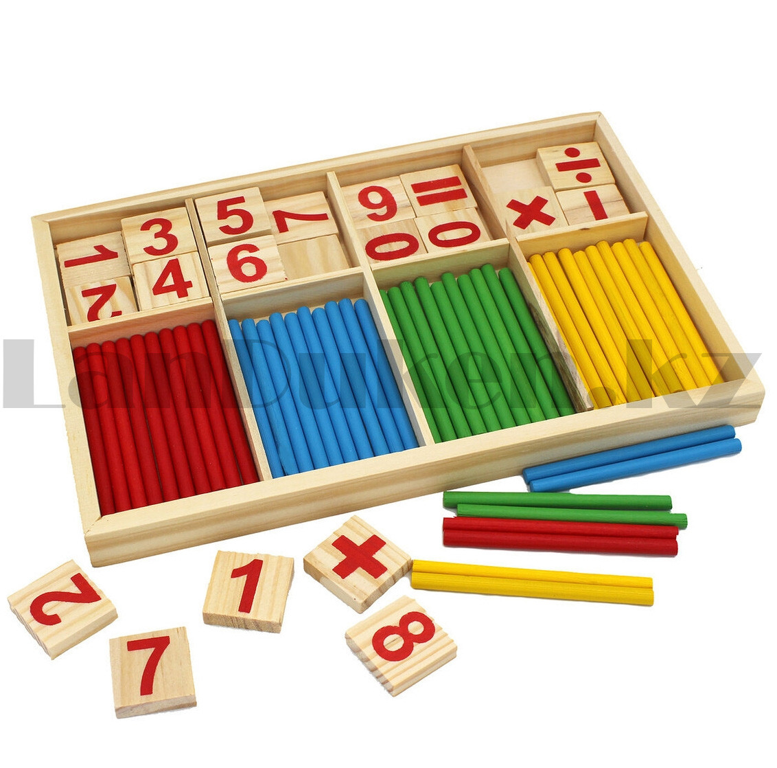 Счеты для детей с цифрами и палочками деревянная