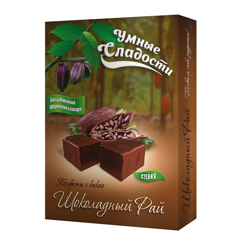 Конфеты «Умные сладости» с какао «Шоколадный Рай» 90г