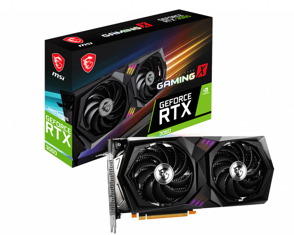 ВИДЕОКАРТА MSI GEFORCE RTX3060 GAMING, 12G GDDR6 192-BIT HDMI 3XDP RTX 3060 GAMING X 12G