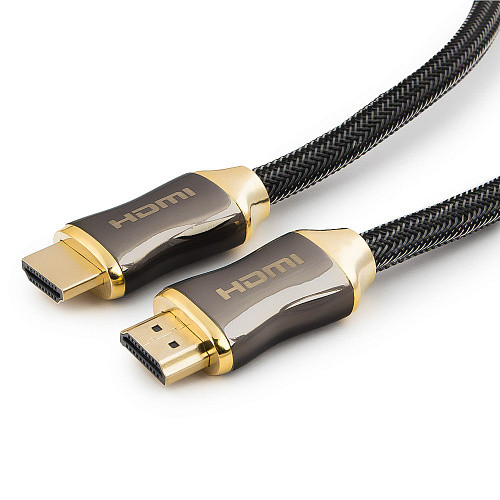 Cablexpert Platinum Кабель HDMI 1 м., v2.0, M/M, позол.разъемы, титановый металлический корпус