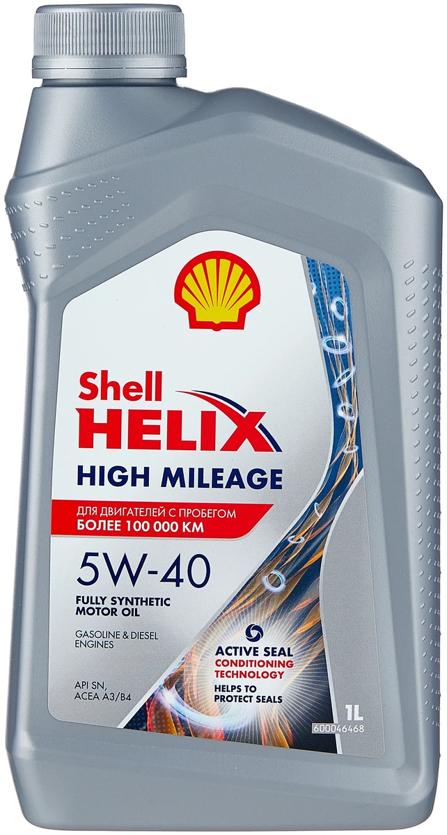 МОТОРНОЕ МАСЛО SHELL HELIX HIGH MILEAGE 5W-40 СИНТЕТИЧЕСКОЕ 1Л - фото 1 - id-p100726224