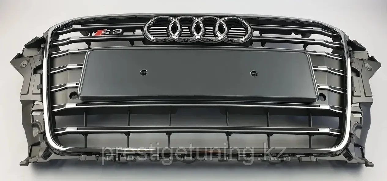 Решетка радиатора на Audi A3 (8V) 2012-16 стиль S3 (Серый цвет) - фото 4 - id-p100725666