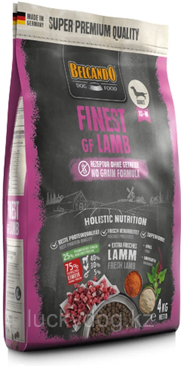 Belcando Finest GF Lamb 4кг Ягненок для мелких и средних пород собак с чувствительностью к зерновым