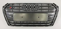 Решетка радиатора на Audi A4 V (B9) 2015-20 стиль S4 (Серебро)