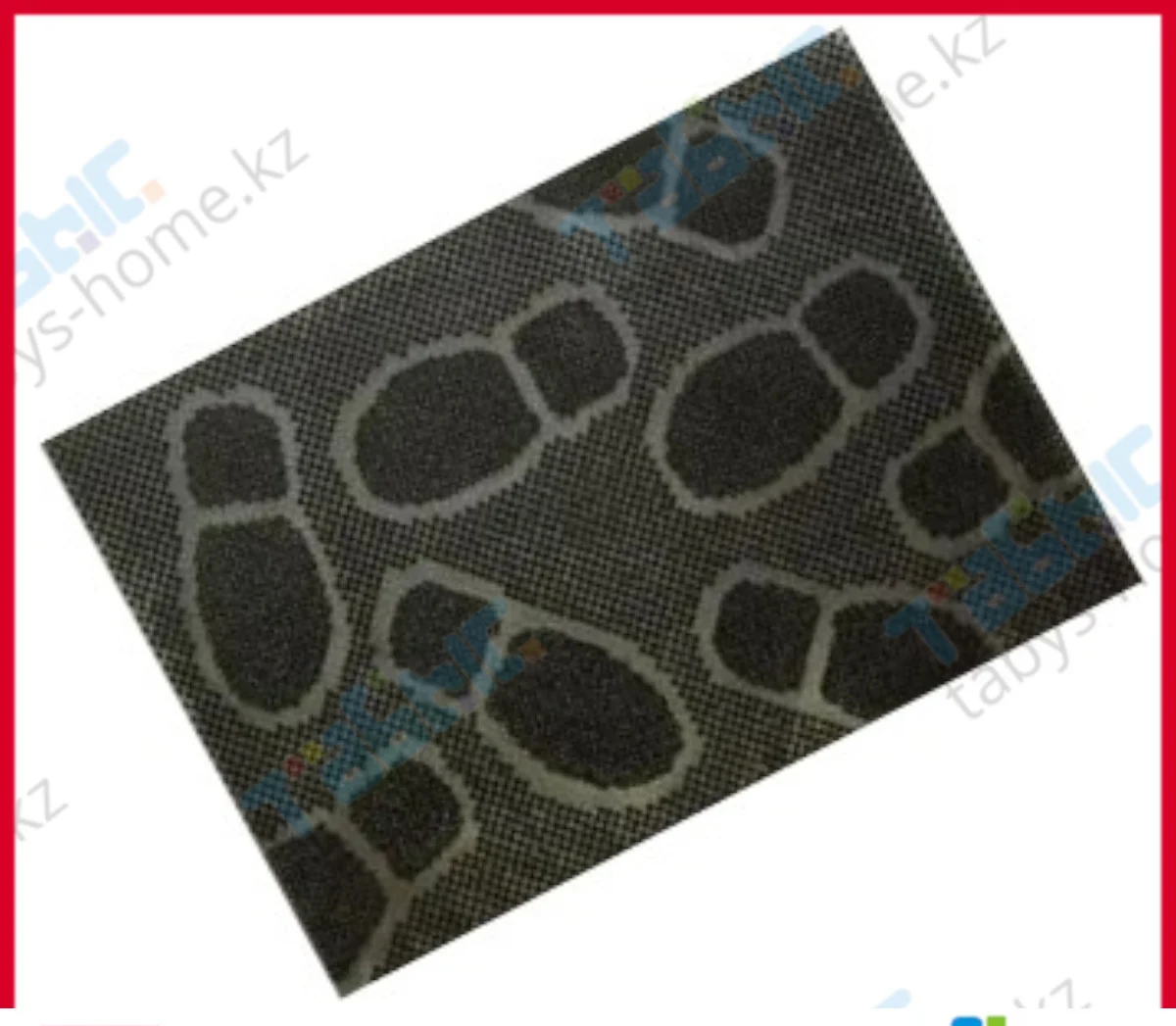 Коврик на порог резиновый "Следы" 100х60