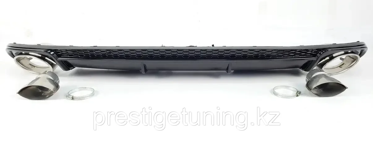 Диффузор заднего бампера на Audi A4 V (B9) 2015-20 стиль RS4 (Седан)