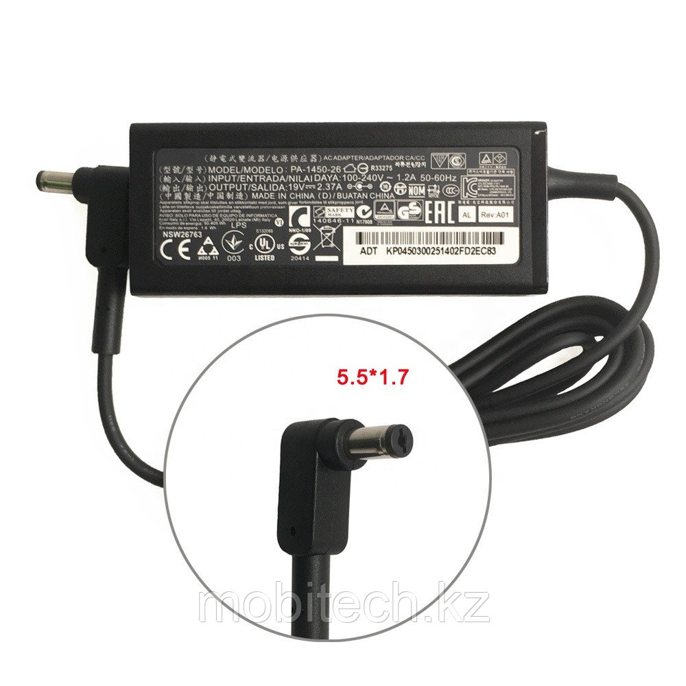 Блоки питания Acer 19v 2.37A 45W 5.5*1.7mm PA-1450-26 зарядка, блок ...
