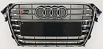 Решетка радиатора на Audi A4 IV (B8) 2011-15 стиль S4 (Черный цвет + хром)