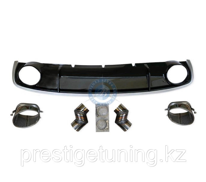 Диффузор заднего бампера на Audi A4 IV (B8) 2011-15 стиль RS4, фото 1