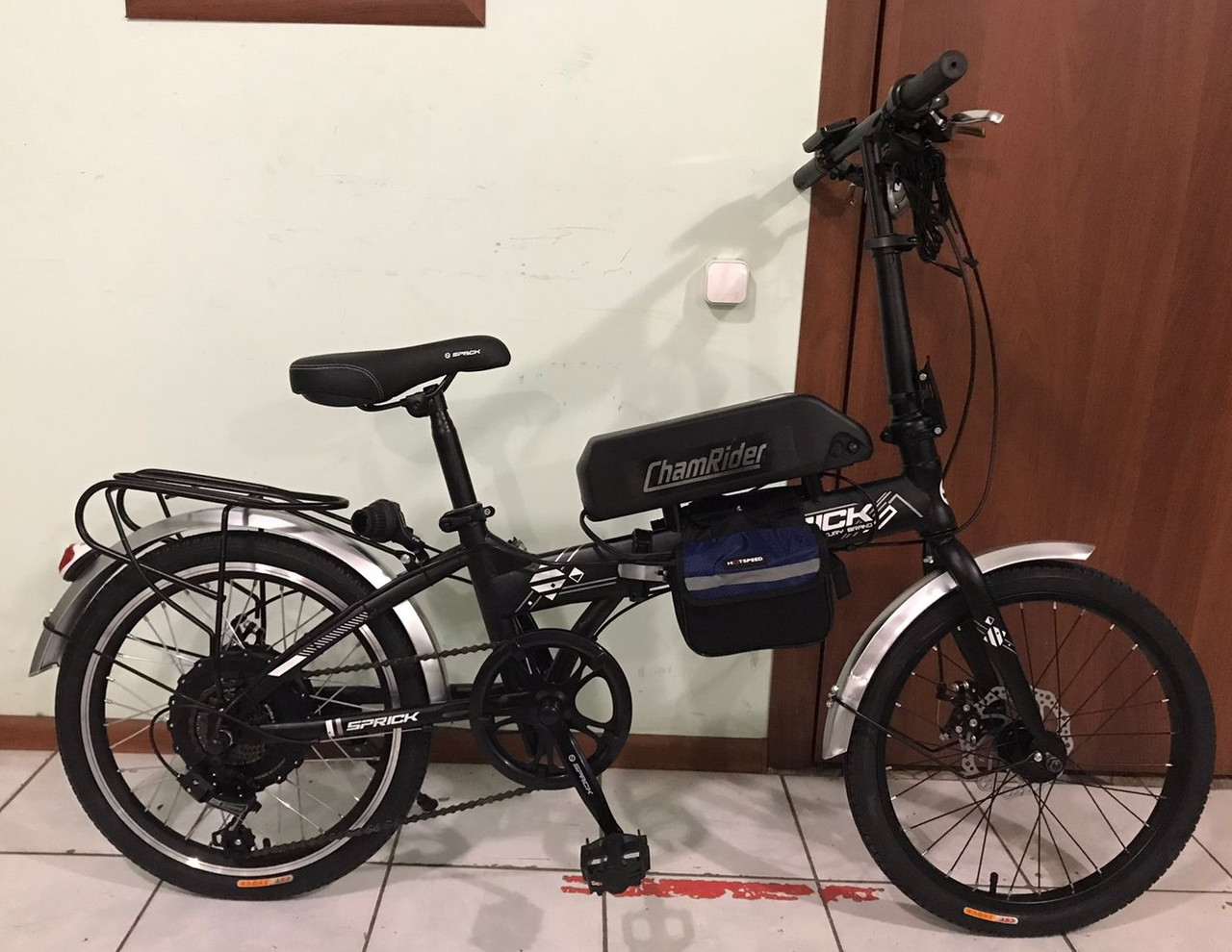 48v 1000w (max 1500 w), MXUS, редукторный, аккум. Li-ion 48v 14,4 A/H. Электровел.,складной. Колеса 20".