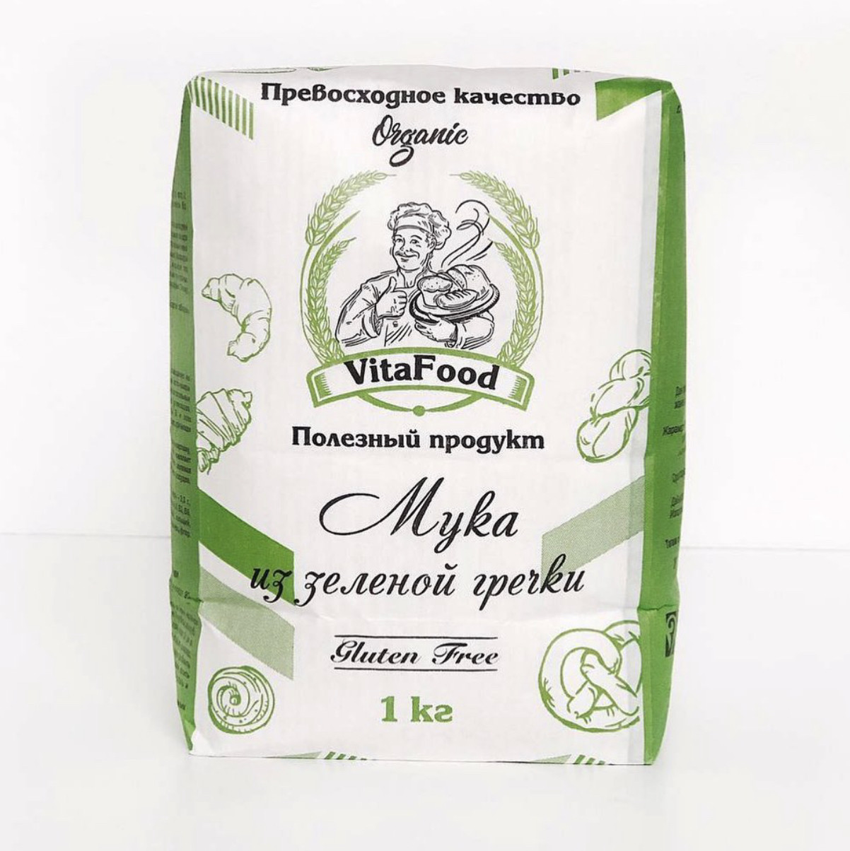 Купить Мука из зеленой гречки Vitafood без глютена, 1кг в Астане ...