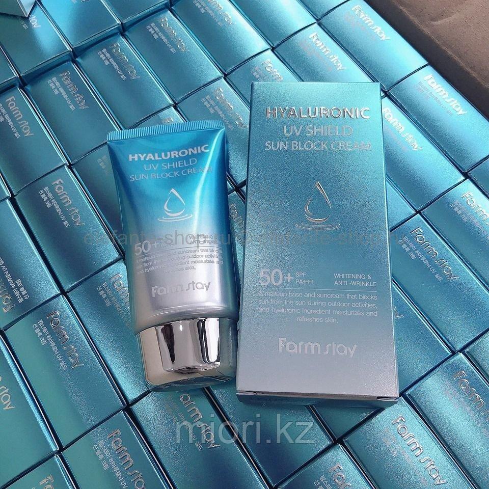 Солнцезащитный крем для лица с гиалуроновой кислотой Hyaluronic UV Shield Sun Block Cream SPF50+ PA+++ Farm St - фото 3 - id-p100738606