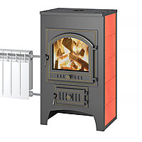 Печь-Камин с плитой и т/о ВЕЗУВИЙ ПК-01 (205) красн. 12 кВт (200 м3) Ø 150 мм