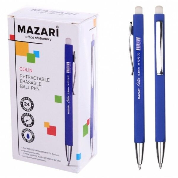 Ручка стирающаяся Mazari M-7373-70 Colin синяя - фото 3 - id-p100740690