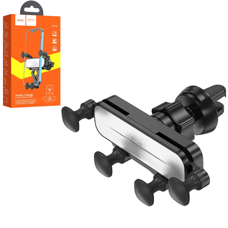 Автодержатель Hoco CA102, Gravity Linkage, Black